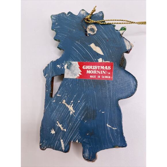 Vintage Santa Carrying Gifts Christmas Mornin Ornament Made In Taiwan - Picture 2 of 6